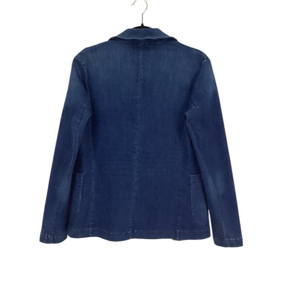 Frank & Eileen Dublin 1977 Wash Blue Italian Performance Denim Blazer Size XS - Picture 12 of 15